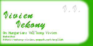 vivien vekony business card